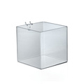 Azar Displays 6" Cube Bin for Pegboard or Slatwall, PK4 556109